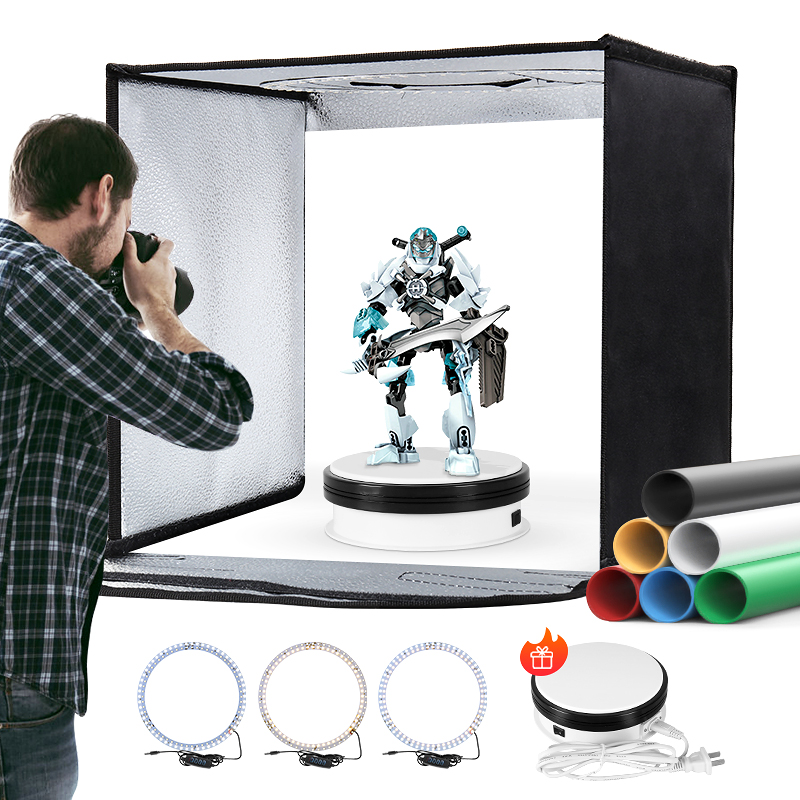 Photography Lighting Tent - 12x12in Dimmable Light Box Photography Studio