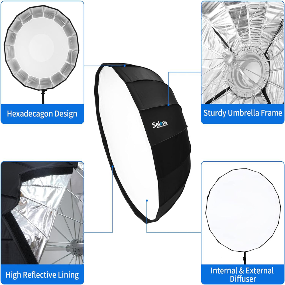 Selens Quick-Setup Parabolic S - Photography Lighting Beauty Dish recension och pris