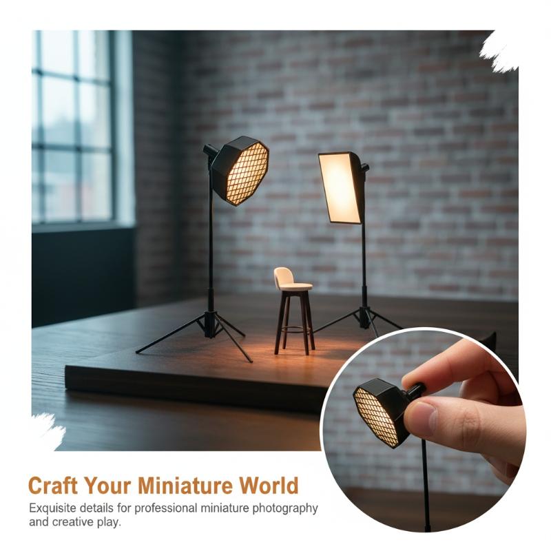 1/12 Dollhouse Mini Studio Acc - Photography Lighting Layout recension och pris