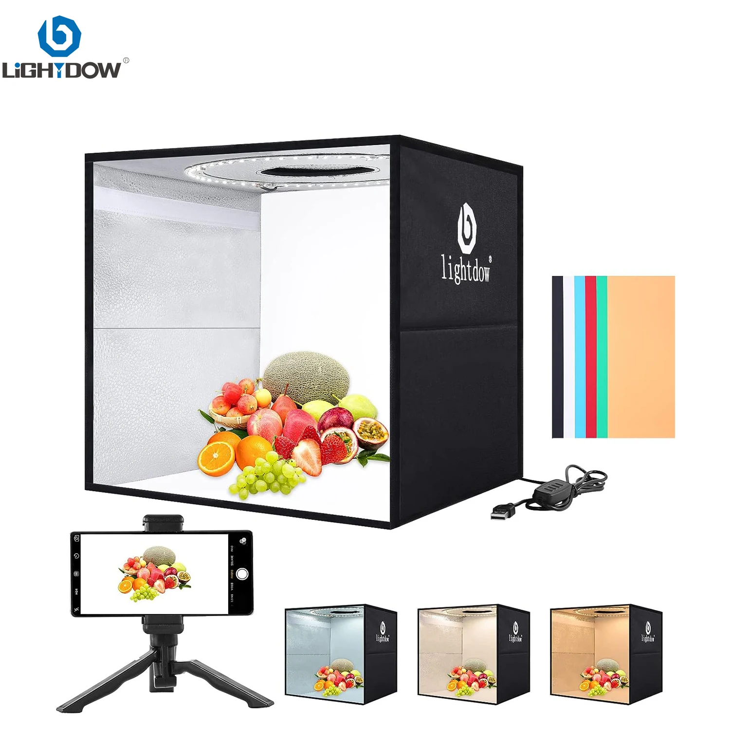 Lightdow Dimmable Photo Box LE - Photography Lighting Tent recension och pris