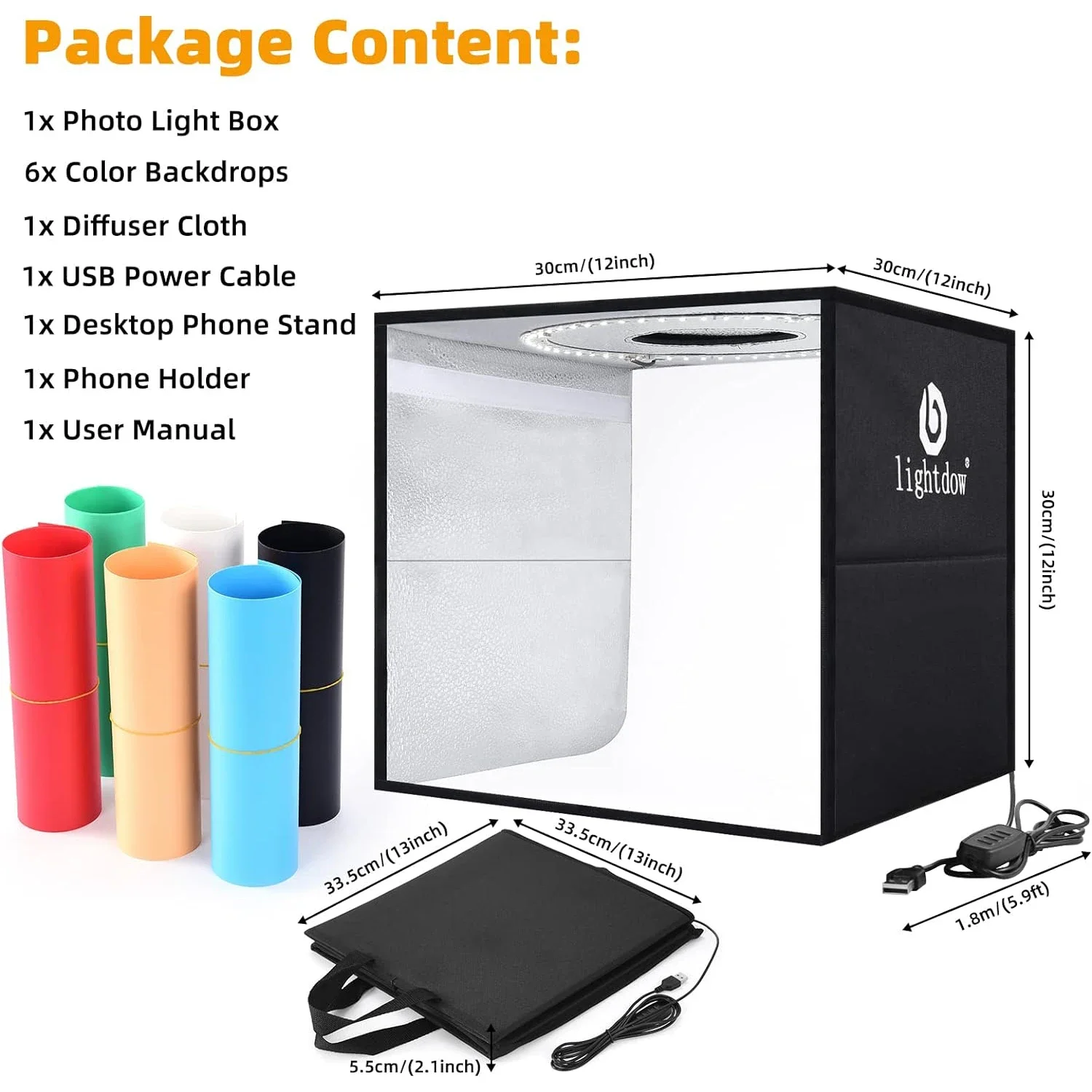 Lightdow Dimmable Photo Box LE - Photography Lighting Tent recension och pris