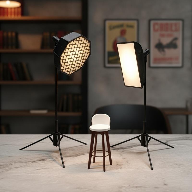 1/12 Mini Studio Light Softbox - Photography Lighting Layout recension och pris