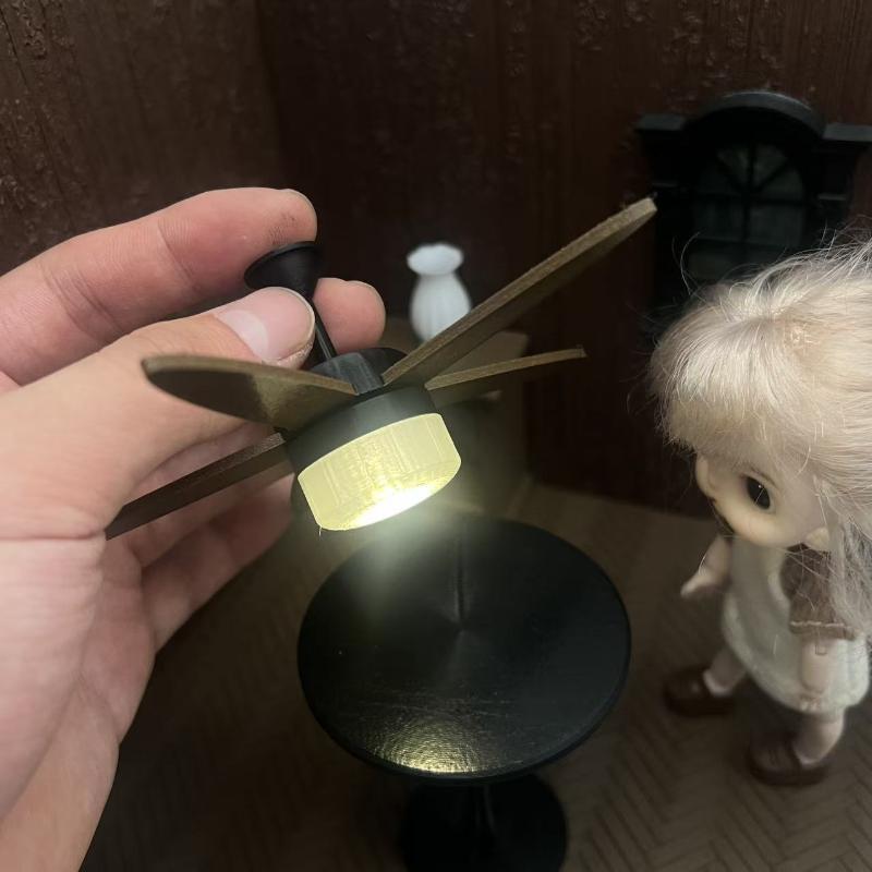 Miniature Ceiling Fan with LED - Photography Lighting Patterns recension och pris